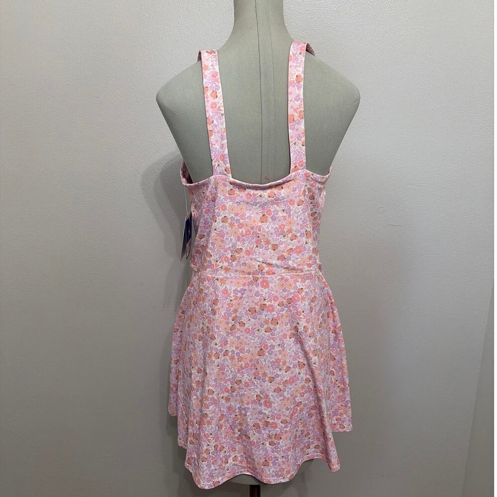 JoyLab Floral Print Active Dress with bra/shorts dress. Size Large - Picture 4 of 8